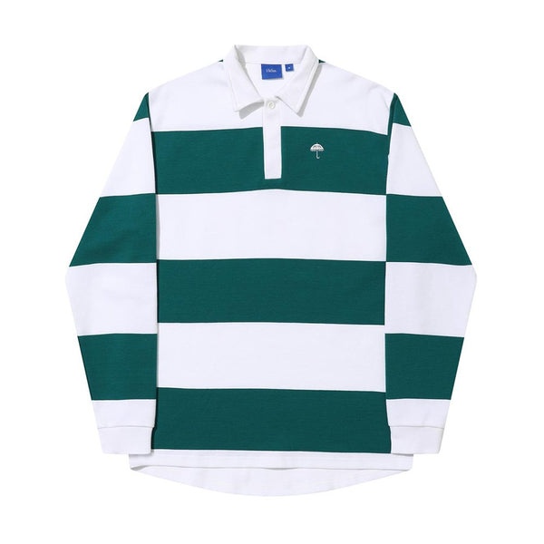Helas Yard Ls Polo Manches Longues - White / Green - Streetart.fr